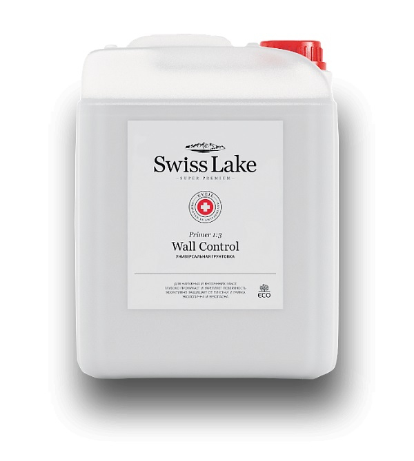 Грунтовка универсальная Swiss Lake Primer 1:3 Wall Control акриловая 3 л